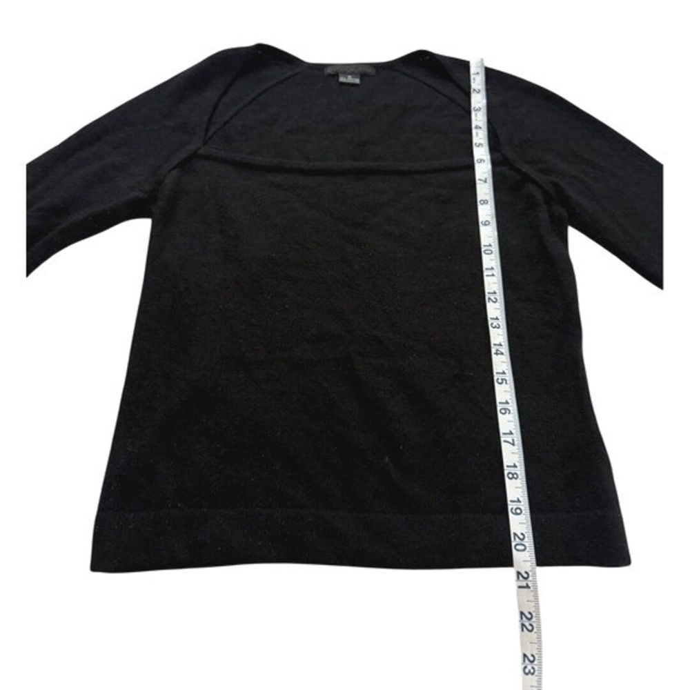 100% Cashmere Vintage GUESS Collection Black Square Neck Sweater M Quiet Luxury - Picture 5 of 7
